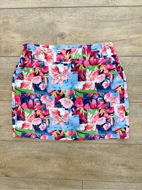 Kyodan Floral Patchwork Print Golf Skort. Sz Small Tropical Pickleball Athletic